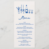 Menu Mariage Champêtre Élégant avec Illustrations de Ch (Devant)