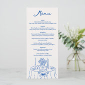 Menu Mariage Champêtre Élégant avec Illustrations de Ch (Debout devant)