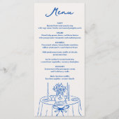 Menu Mariage Champêtre Élégant avec Illustrations de Ch (Devant)
