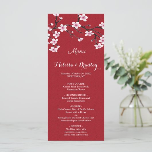 Menu Mariage Cherry Blossom (Debout devant)