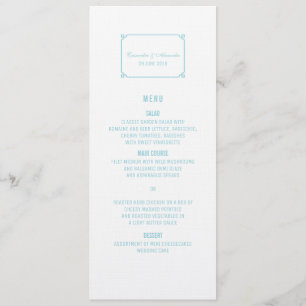 Menu Mariage Chic Aqua Paradise Deco
