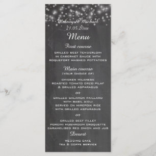 Menu mariage chic chic et branché