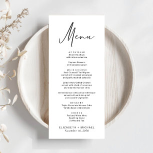 Menu Mariage Chic Moderne Script