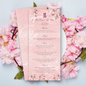Menu Mariage chinois à deux fleurs de pêche