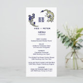 Menu Mariage chinois Dragon-Phoenix moderne (Debout devant)