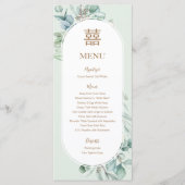 Menu Mariage chinois Eucalyptus Double Happiness (Devant)
