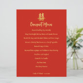 Menu Mariage chinois simple classique double bonheur (Debout devant)