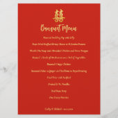 Menu Mariage chinois simple classique double bonheur (Devant)
