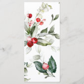 Menu Mariage Christmas Greenery & Red Berries (Dos)