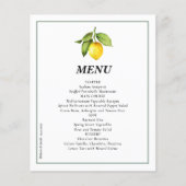 Menu Mariage Citron Budget (Devant)