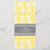 Menu mariage Citron Gris Damas (Dos)