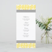 Menu mariage Citron Gris Damas (Debout devant)