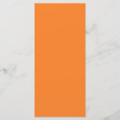 Menu Mariage Citron Ondulé Fantaisiste Orange (Dos)