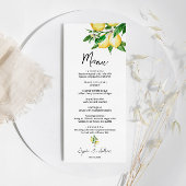 Menu Mariage Citron vert