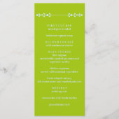 Menu Mariage Citron Vert & Bleu Côtiers (Devant)