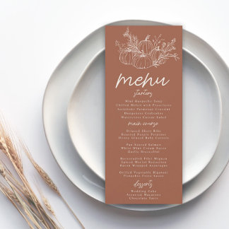 Menu Mariage citrouille