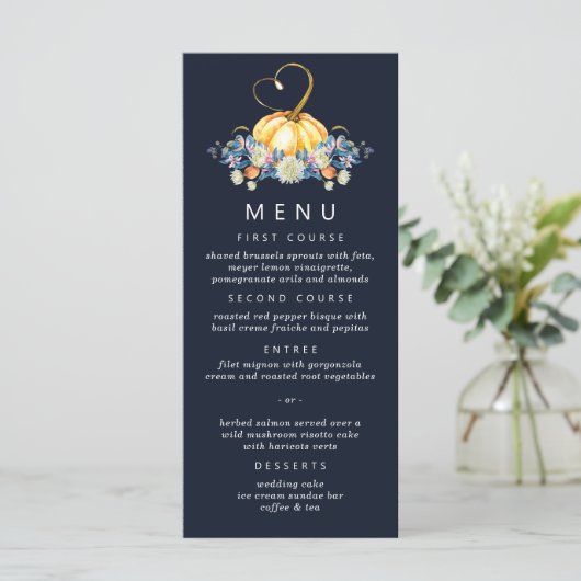 Menu Mariage Citrouille automne (Debout devant)