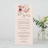 Menu Mariage Citrouille de la Bourgogne rose d'automne (Debout devant)