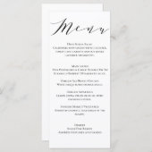 Menu Mariage classique (Devant / Derrière)