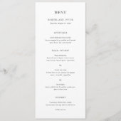 Menu Mariage Classique Élégant (Devant)