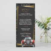 Menu Mariage classique Gatsby Deco Red Limo (Debout devant)