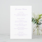 Menu Mariage classique Lilac intemporel (Debout devant)