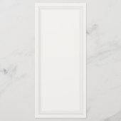 Menu Mariage Classique Moderne Élégant Formel Triple Éc (Dos)