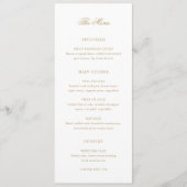 Menu Mariage Classique Or Propre (Devant)