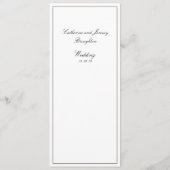 Menu Mariage classique - Script seulement Dîner (Dos)