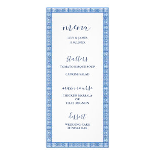 Menu Mariage clé grec
