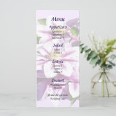 Menu Mariage Clematis rose pâle (Debout devant)