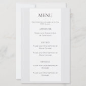 Menu Mariage Colibri personnalisé (Devant)