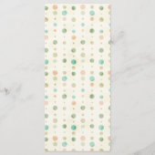 Menu Mariage Colonnes de points Polka (Dos)