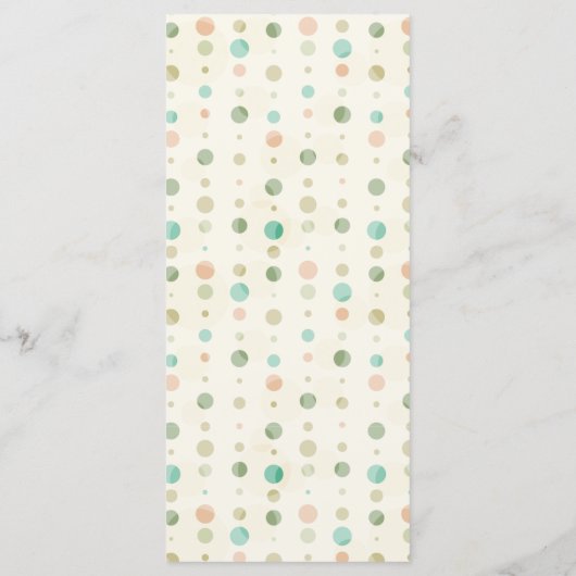 Menu Mariage Colonnes de points Polka (Dos)