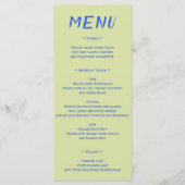 Menu Mariage Coloré Moderne (Devant)