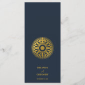 Menu Mariage Compass de passeport de mariage de destina (Devant)