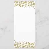 Menu Mariage Confetti Blanc & Or (Dos)