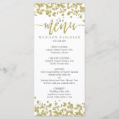 Menu Mariage Confetti Blanc & Or (Devant)