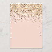 Menu Mariage Confetti Rose & Or (Dos)