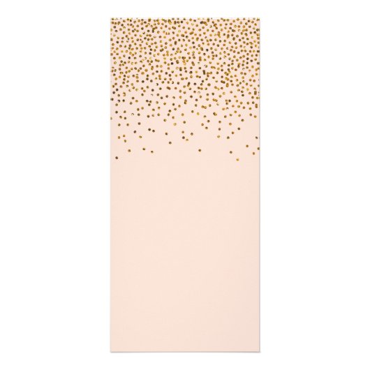 Menu Mariage Confetti Rose & Or (Dos)