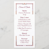 Menu Mariage conte de fée Art Déco (Dos)