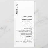 Menu Mariage contemporain noir et blanc (Devant)