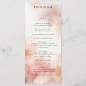 Menu mariage Cool RoseGold Aquarelle Bienvenue (Dos)