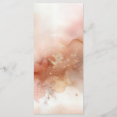 Menu mariage Cool RoseGold Watercolor (Dos)