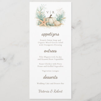 Menu Mariage Coquillage Citrouille Automne Côtiers