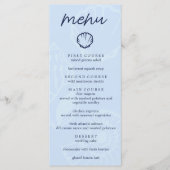 Menu Mariage Coquilles de Mer Bleu Côtier (Devant)