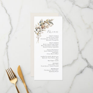 menu mariage coton & eucalyptus