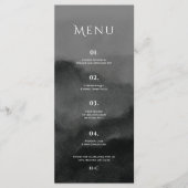 Menu Mariage couleur noir Misty Mountain (Devant)