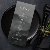 Menu Mariage couleur noir Misty Mountain
