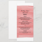 Menu Mariage couleur rouge (Devant / Derrière)